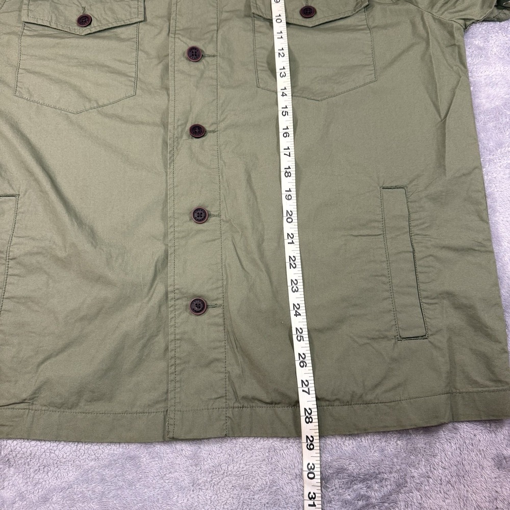 Lucky Brand Button Down Long Sleeve Shirt Jacket Shacket Sz XLarge Olive Green - Picture 11 of 11